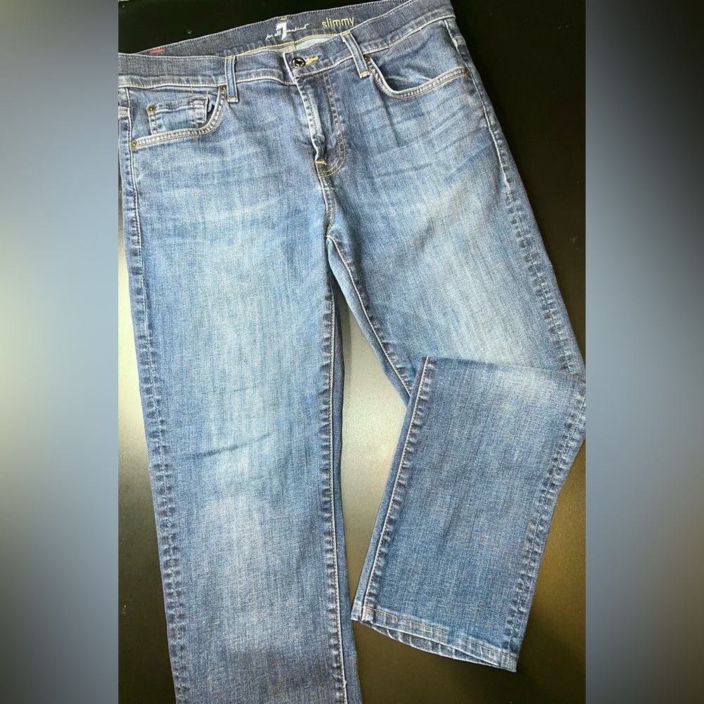 7 for all Mankind Men's Slimmy Blue Denim Jeans Size 32 GUC